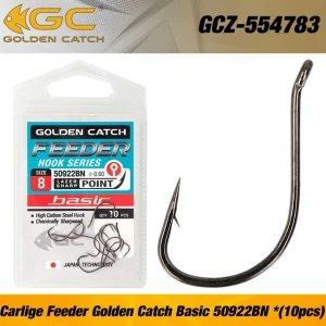 Carlige Feeder Golden Catch Basic 50922BN Nr 6, 10buc Carlige Feeder Golden Catch Basic 50922BN Nr 6, 10buc
