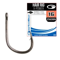 Carlige Gabolino Hair Rig X-Power 2563 Black Nickel Nr.16, 10buc/pac Carlige Gabolino Hair Rig X-Power 2563 Black Nickel Nr.16, 10buc/pac