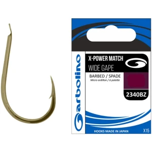 Carlige Garbolino X-Power Match Wide Gape 2340BZ, Nr.8, 15buc/plic Carlige Garbolino X-Power Match Wide Gape 2340BZ, Nr.8, 15buc/plic