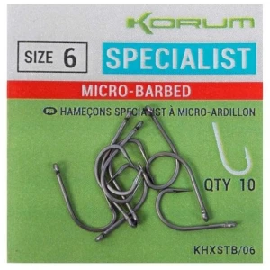 Carlige KORUM Xpert Specialist Barbed Hooks, Nr.16, 10buc/pac Carlige KORUM Xpert Specialist Barbed Hooks, Nr.16, 10buc/pac