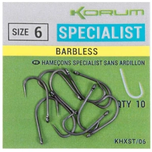Carlige KORUM Xpert Specialist Barbless Hooks, Nr.14, 10buc/pac