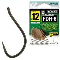 Carlige Owner FDH-6 Barbless Picket Hook Brown, Nr.14, 15buc/pac