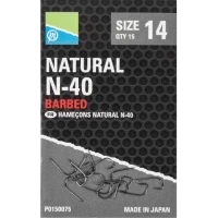 Carlige Preston Natural N-40, Nr.14, 10buc/plic Carlige Preston Natural N-40, Nr.14, 10buc/plic