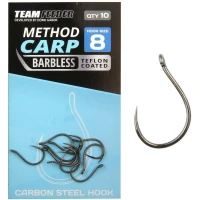Carlige Team Feeder By Dome Method Carp Barbless, Nr.6, 10buc/pac Carlige Team Feeder By Dome Method Carp Barbless, Nr.6, 10buc/pac