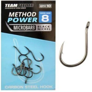 Carlige Team Feeder By Dome Method Power Microbarb, Nr.8, 10buc/pac Carlige Team Feeder By Dome Method Power Microbarb, Nr.8, 10buc/pac