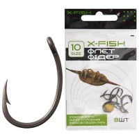 Carlige X-FISH Flat Feeder Hooks Nr.10, 8buc/pac