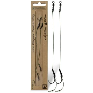 Carlige Legate ZEBCO Trophy Carp Coated Line Aligner, 20lbs, Nr.4, 20cm, 2buc/pac