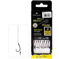 Carlige Legate Mikado Method Feeder Rig Textil Nr.4 0.16mm 8buc/plic Carlige Legate Mikado Method Feeder Rig Textil Nr.4 0.16mm 8buc/plic