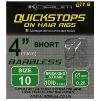 Carlige KORUM Quickstops On Hair Rigs Barbless, Nr.16, 8buc/pac