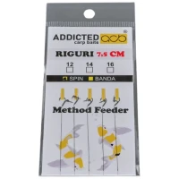 Carlige Legate ADDICTED CARP BAITS, Nr.12, 7.5cm, 5buc/pac