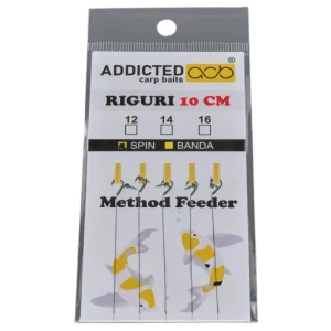 Carlige Legate ADDICTED Carp Baits, Nr.12, 10cm, 5buc/pac