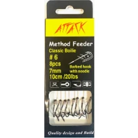 Carlige Legate Attack Method Feeder Rig Classic Boilie Spike, 10cm, Nr.6, 20lbs, 8buc/pac Carlige Legate Attack Method Feeder Rig Classic Boilie Spike, 10cm, Nr.6, 20lbs, 8buc/pac
