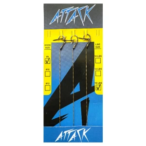 Carlige Legate Attack Feeder Rig Boilie Spike Braid Line, 15lbs, Nr.10, 3buc/plic