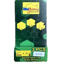 Carlige Legate BIBI FISHING Fir De Par, Carlig Nr. 12, 3buc/pac