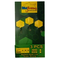 Carlige Legate BIBI FISHING cu Banda, Carlig Nr. 12, 3buc/plic