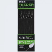 Carlige Legate Bkk Ft-1 Method Bayonet Feeder Rig 10cm, Nr.8, 0.25mm, 8buc/pac Carlige Legate Bkk Ft-1 Method Bayonet Feeder Rig 10cm, Nr.8, 0.25mm, 8buc/pac
