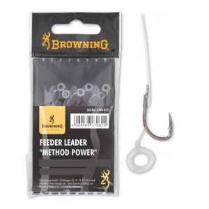 Carlige Legate Browning 10cm Nr.14 Fir 0.18mm Feeder Method hook to nylon with pellet band