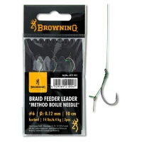 Carlige Legate Browning Braid Feeder Leader Method Boilie Needle, Nr.4, 0.14mm, 10cm, 7.30kg, 3buc/plic Carlige Legate Browning Braid Feeder Leader Method Boilie Needle, Nr.4, 0.14mm, 10cm, 7.30kg, 3buc/plic