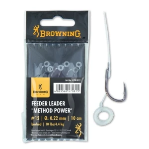 Carlige Legate Browning Nr.16 10cm Fir 0.20mm Feeder Leader Method Power Pellet Band Carlige Legate Browning Nr.16 10cm Fir 0.20mm Feeder Leader Method Power Pellet Band