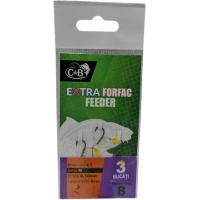 Carlige Legate C&B Method Feeder Rig C-7 Banda, 8cm, Nr. 8, 3buc/pac