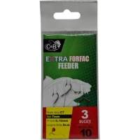 Carlige Legate C&B Method Feeder Rig C-7 Spin, 8cm, Nr. 8, 3buc/pac