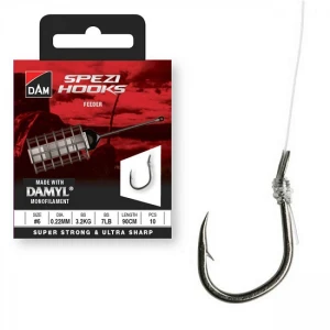 Carlige Legate DAM No.10 90cm 0.18mm New Spezi Feeder