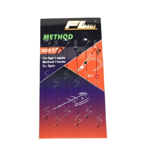 Carlige Legate FL Method Feeder Cu Spin 7mm Carlig Method Barbed Nr 10 6Buc/Set Carlige Legate FL Method Feeder Cu Spin 7mm Carlig Method Barbed Nr 10 6Buc/Set