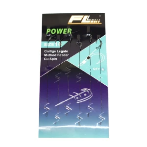 Carlige Legate FL Method Feeder Cu Spin 7mm Carlig Power Nr 8 6Buc/Set