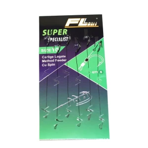 Carlige Legate FL Method Feeder Cu Spin 7mm Carlig Super Nr 14 6Buc/Set Carlige Legate FL Method Feeder Cu Spin 7mm Carlig Super Nr 14 6Buc/Set