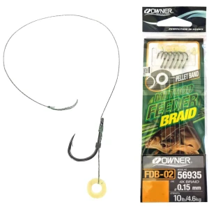 Carlige Legate Feeder Owner FDB-02 Pellet Band Braided Nr.12, 6buc/pac