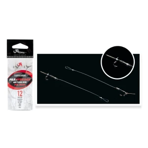 Carlige Legate Filfishing Method Feeder Fluorocarbon Rig, Nr 10, 18mm, 7cm, 2 Buc/Plic Carlige Legate Filfishing Method Feeder Fluorocarbon Rig, Nr 10, 18mm, 7cm, 2 Buc/Plic