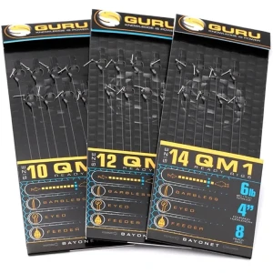Carlige Legate Guru Bayonets QM1, Carlig Nr.10, 0.22mm, 10cm, 8buc/pac Carlige Legate Guru Bayonets QM1, Carlig Nr.10, 0.22mm, 10cm, 8buc/pac