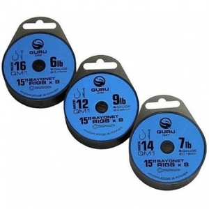 Carlige Legate Guru Bayonets QM1, Carlig Nr.10, 0.22mm, 38cm, 8buc/pac Carlige Legate Guru Bayonets QM1, Carlig Nr.10, 0.22mm, 38cm, 8buc/pac