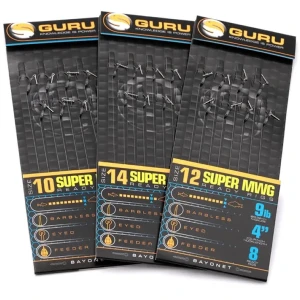 Carlige Legate Guru Bayonets Rig, Carlig Nr.10, 0.19mm, 10cm, 8buc/pac Carlige Legate Guru Bayonets Rig, Carlig Nr.10, 0.19mm, 10cm, 8buc/pac