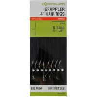 Carlige Legate Korum Grappler Hair Rigs Barbed, 10cm, Nr.8, 8buc/pac
