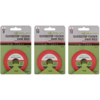 Carlige Legate Korum Limitless Quickstop Feeder Hair Rigs Barbed, 6lb-0.21mm, Nr.8, 75cm, 8buc/pac