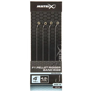 Carlige Legate MATRIX F1 Pellet Rigger Band Rigs, Nr.14, 10cm, 8buc/plic