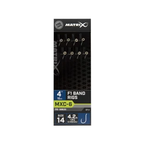 Carlige Legate Matrix MXC-6 Barbless  F1 Band Rigs Nr.16 10cm 8buc/plic Carlige Legate Matrix MXC-6 Barbless  F1 Band Rigs Nr.16 10cm 8buc/plic