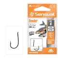 Carlige Legate Mikado Sensual Feeder 9109 BN, 70cm, Nr.12, 0.12mm, 8buc/plic