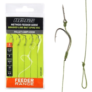 Carlige Legate Nevis Feeder Cu Spin, Nr.12, 0.10mm, 8.5cm, 5buc/pac Carlige Legate Nevis Feeder Cu Spin, Nr.12, 0.10mm, 8.5cm, 5buc/pac