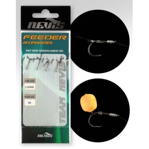 Carlige Legate Nevis Monofilament Cu Spin, Nr.6, 0.25mm, 5buc/pac Carlige Legate Nevis Monofilament Cu Spin, Nr.6, 0.25mm, 5buc/pac