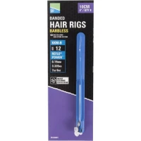 Carlige Legate PRESTON KKM-B Banded Hair Rigs, Nr.18, 38cm, 8buc/pac