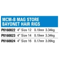 Carlige Legate Preston MCM-B Bayonet Hair Rigs 10cm, Nr.12, 0.19mm, 3.335 kg