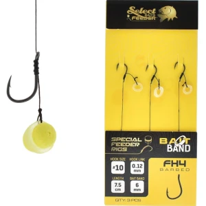 Carlige Legate SELECT BAITS FH4 Method Feeder Bait Band Rig 6mm, Nr.14, 7.5cm, 3buc/pac