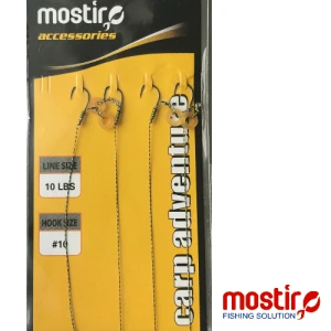 MOSTIRO FEEDER RIG WITH PELLET BAND IN BRAID LINE 15 LBS HOOK NO 8 (4 BUC)
