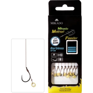 Method Feeder Rig-Band-Carlig Fara Barbeta Nr. 12 / Fir Textil 0.12Mm/10Cm - 8 Buc Method Feeder Rig-Band-Carlig Fara Barbeta Nr. 12 / Fir Textil 0.12Mm/10Cm - 8 Buc