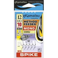 Rig Konger Kamatsu Chinu Method Feeder Cu Spin,  Monofilament, Nr.8, 0.25mm, 10cm, 5buc/pac