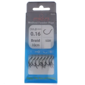 SET PRO FL  8 CARLIGE LEGATE TEXTIL 10CM CU SPIN CARLIG Power Carp Feeder NR 10