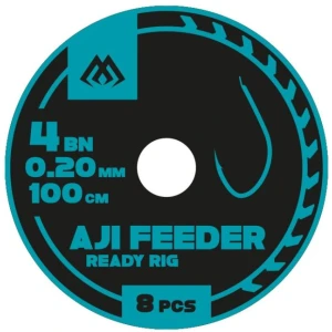 Carlige Legate MIKADO Clasic Feeder Rigs Aji Feeder, Nr.16 BN, 0.10mm, 100cm, 8buc/pac