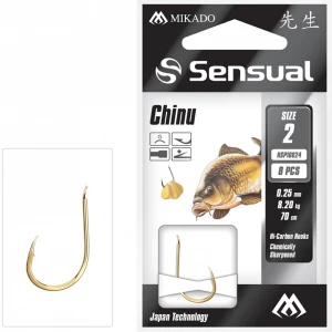 Carlige Legate MIKADO Sensual Chinu Nr.6, Fir 70cm/0.20mm, 8buc/pac